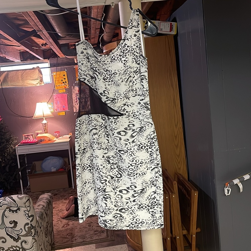 Dress with See-through side